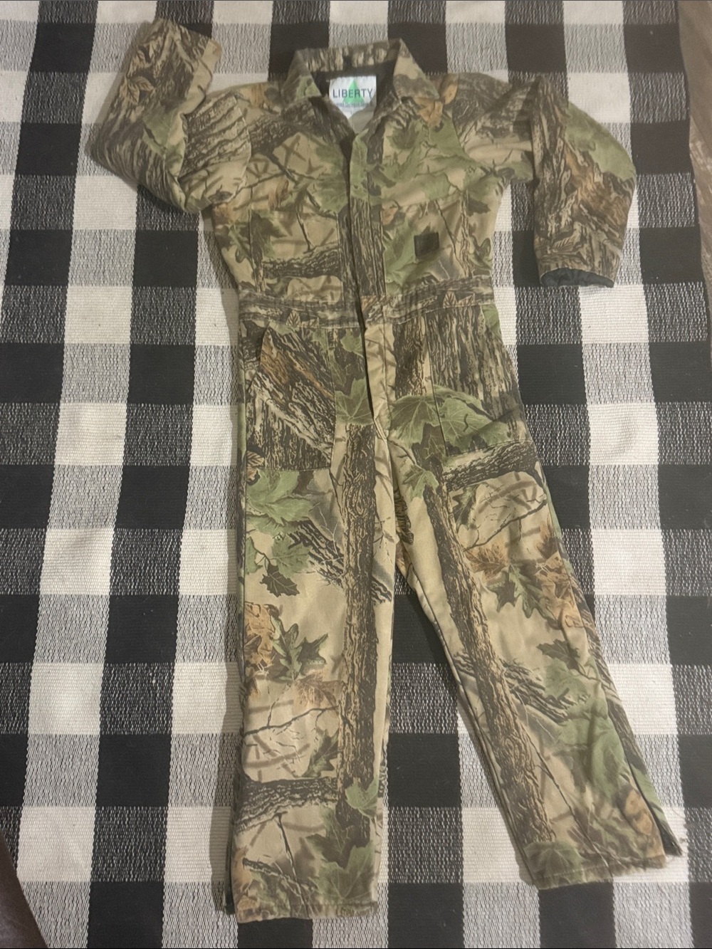 liberty Camo Jumpsuit in Green and Tan